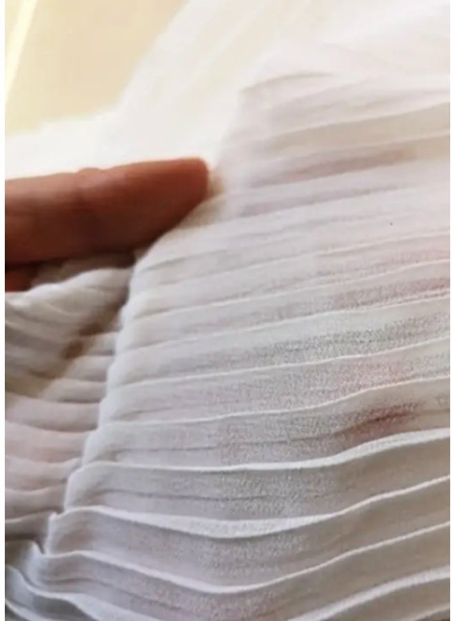 Silk cornice (lampshade cover replacement part), matte pearl white color, length 42 cm, width 20 cm, depth 22 cm, used for decoration, fashion and crafts. - Image 4
